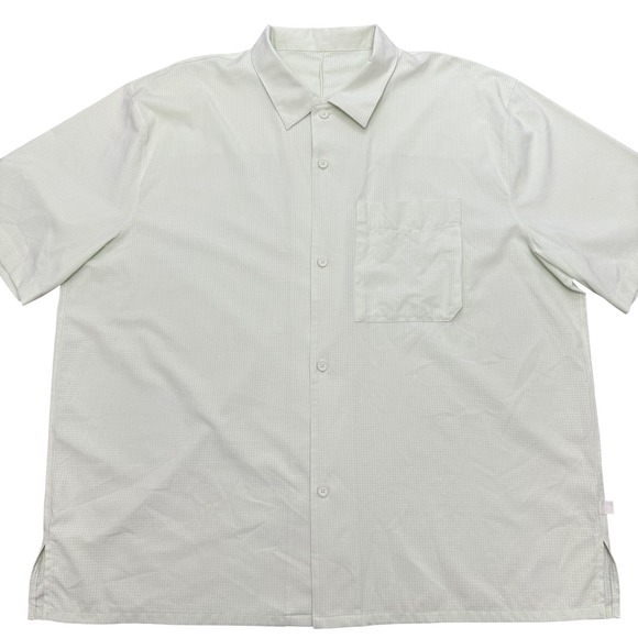 Lululemon Other - Lululemon Airing Easy Shirt Mens XXL Pale Green Grid Short Sleeve Button Down